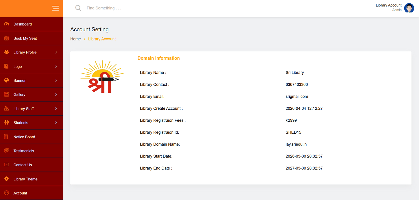 Library Management Website