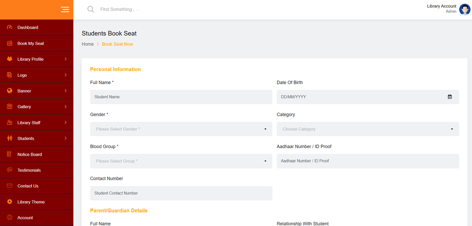 Library Management Website