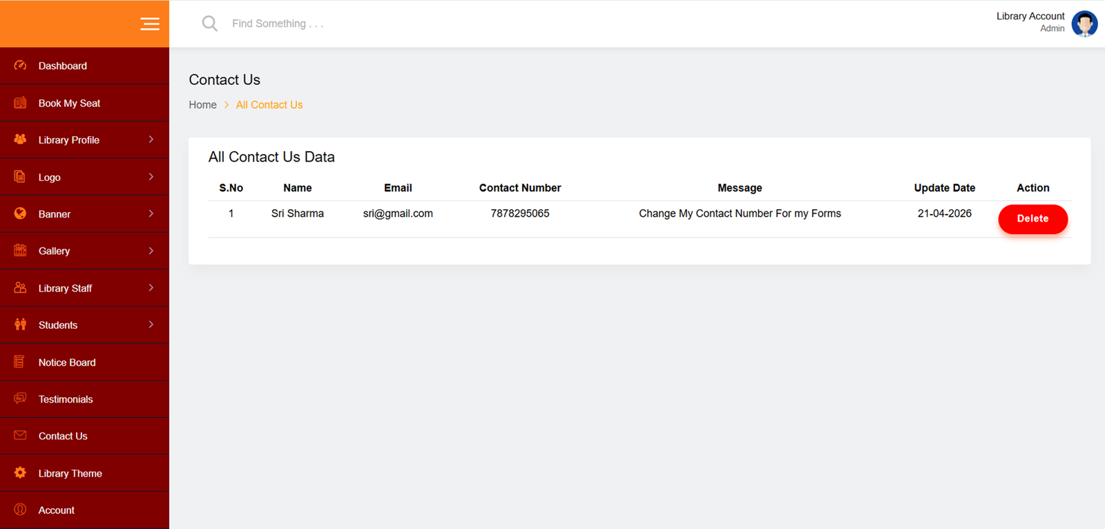 Library Management Website