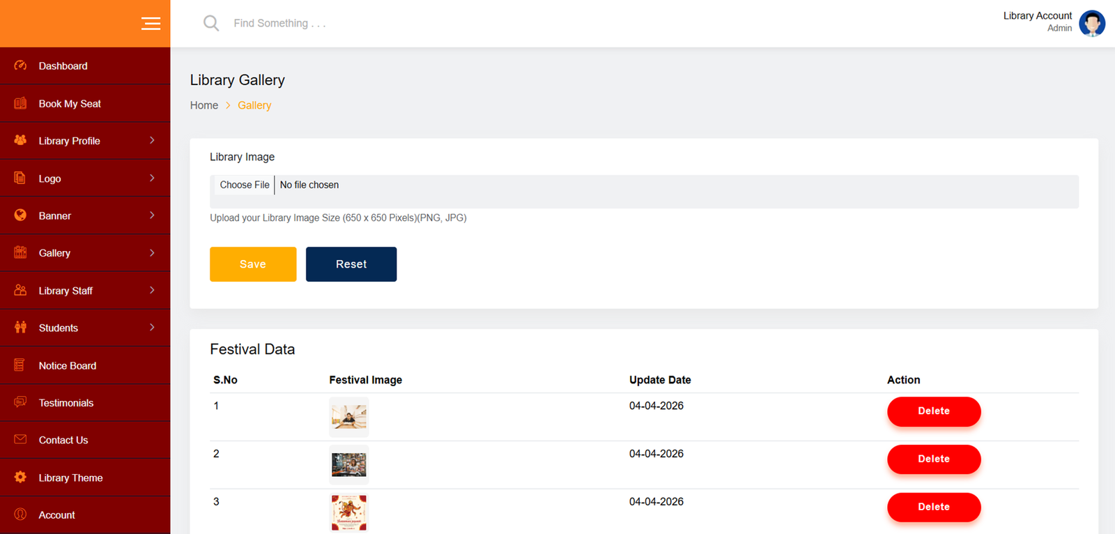 Library Management Website