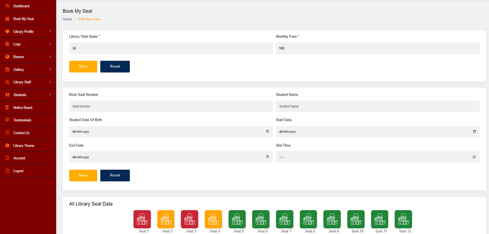 Library Management Website