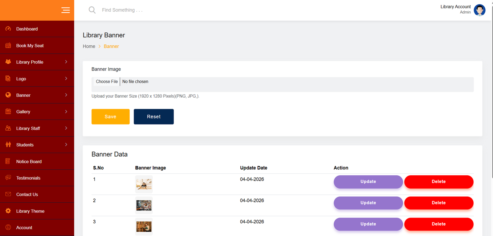 Library Management Website